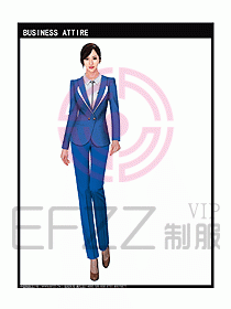 女秋冬職業裝設計圖896