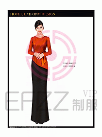西餐咨客制服設計圖341