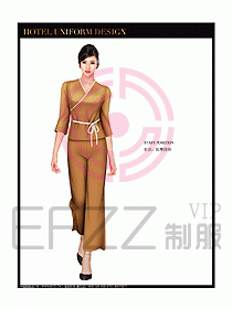 桑拿spa按摩技師制服設(shè)計圖786